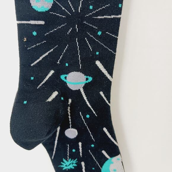 Sock It To Me Crew Men Women Glow In The Dark Planets Rocket Outer Cotton Comfy - Picture 8 of 12